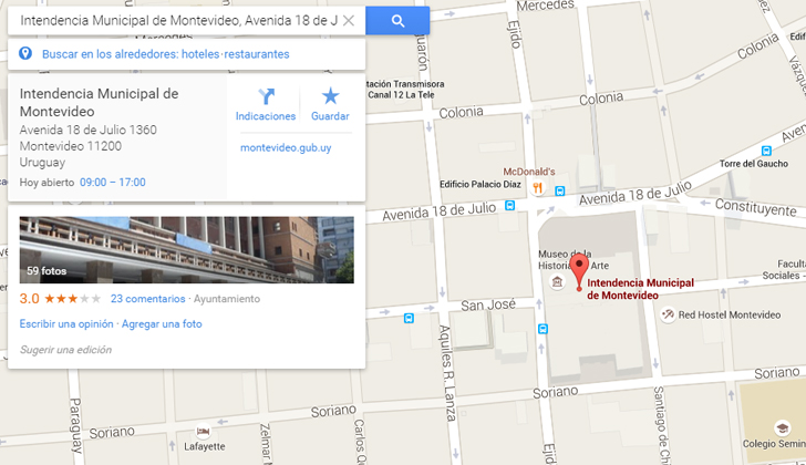 Ya de por sí Google Maps ofrece desde antes información como horarios, páginas web y números de teléfono. Foto: Google Maps.