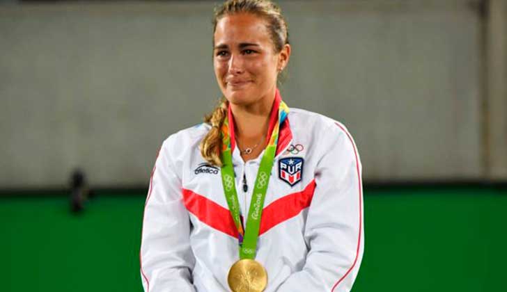 Mónica Puig ganó el oro en tenis de Río 2016 y le dio la primera medalla dorada de la historia a Puerto Rico. Foto: AFP 