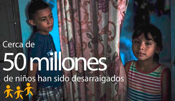 Unicef: casi 50 millones de niños están 'desarraigados' de sus hogares. Foto: UNICEF