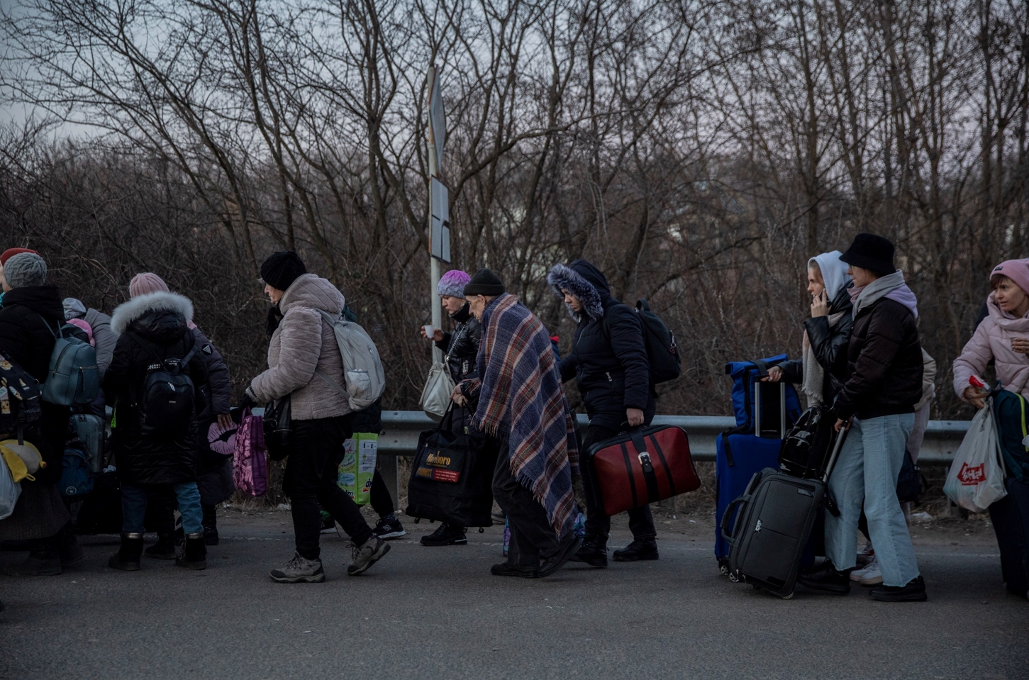 Refugiados ucranianos ingresando a territorio Eslovaquia. Foto cortesía de Médicos Sin Fronteras